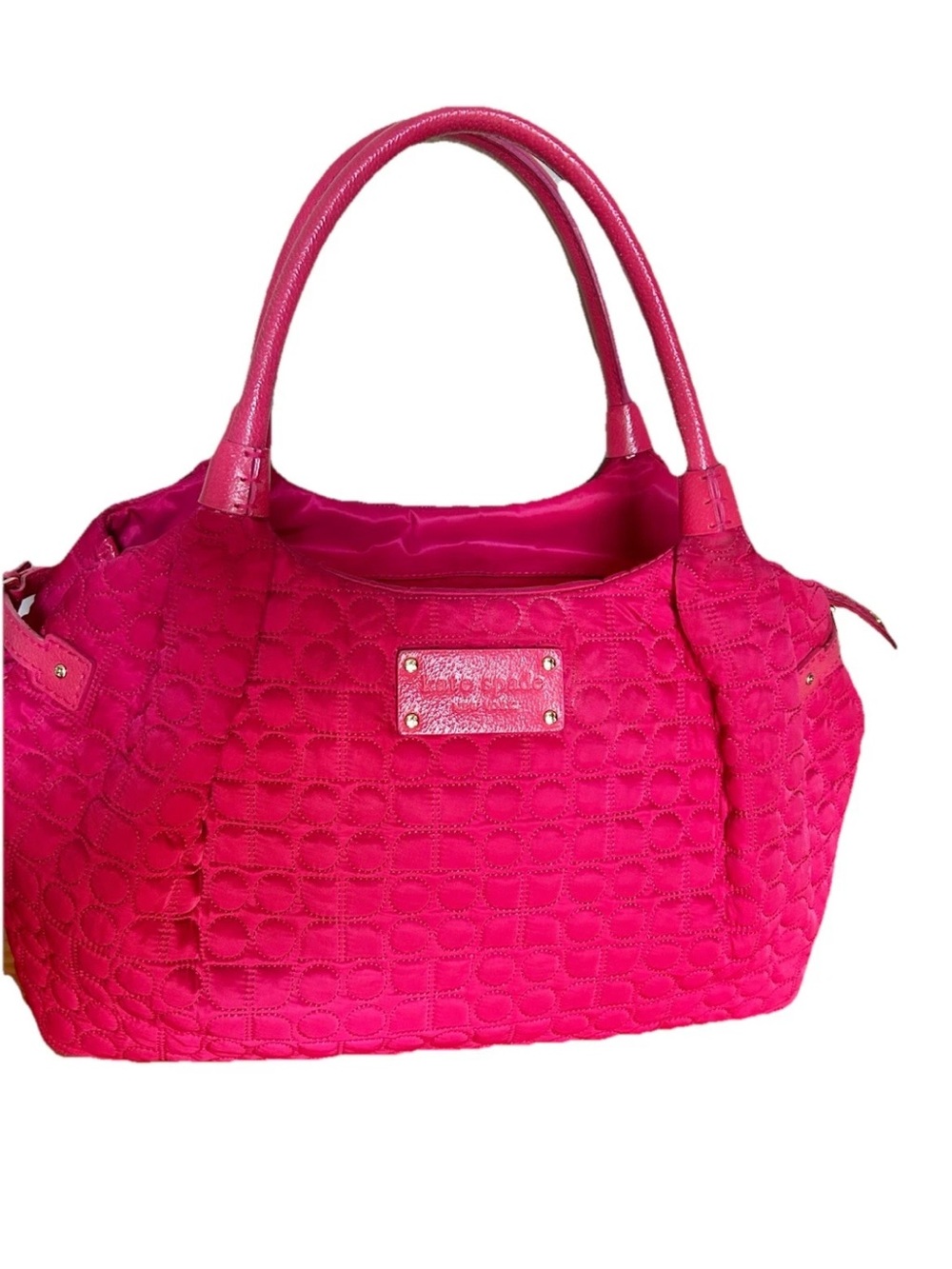 Pink Kate Spade New York Stevie tote hobo Quilted handbag shoulder purse